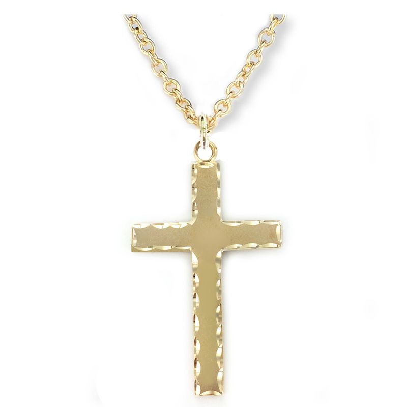 Extel Large 14KT Gold Plated Sterling Silver Cross Pendant