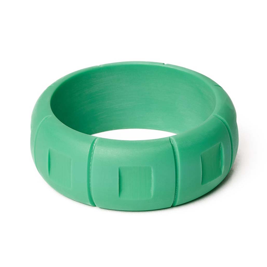 Wide Sea Glass Matte Bangle By Splendette