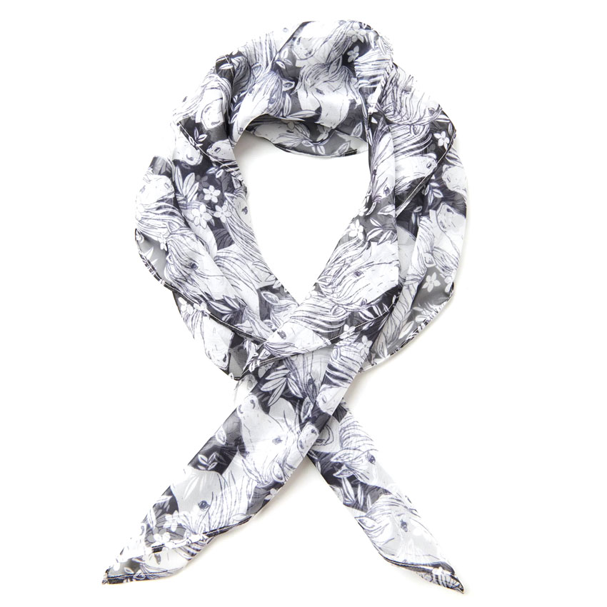 Wild Horses Hair Scarf By Unique Vintage
