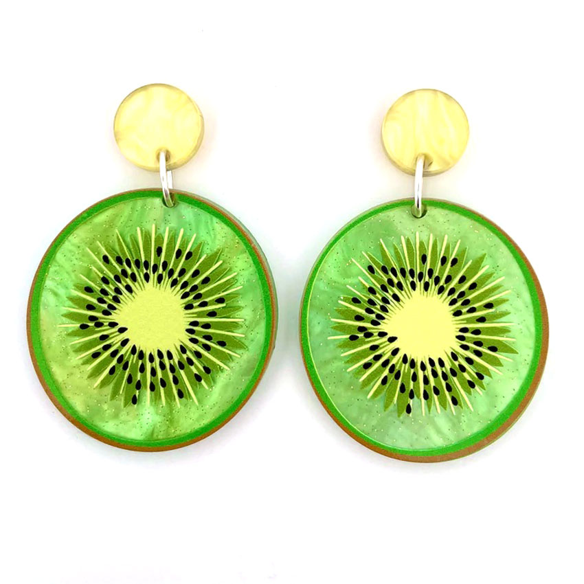 Kiwi Fruit Earrings By Wintersheart
