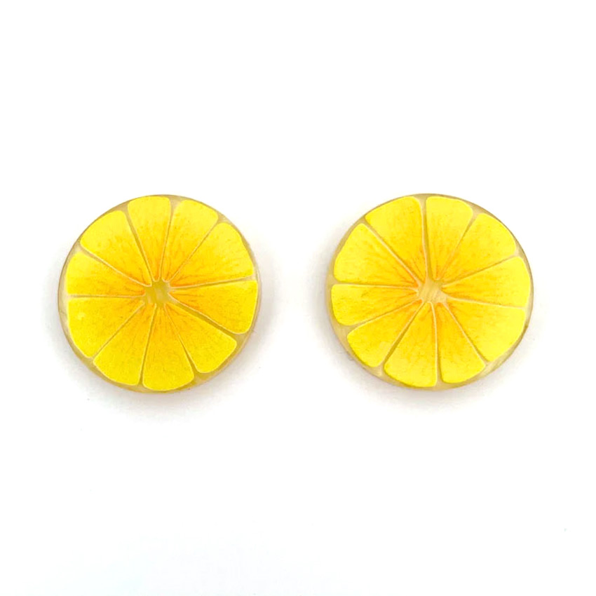 Lemon Slice Stud Earrings By Wintersheart