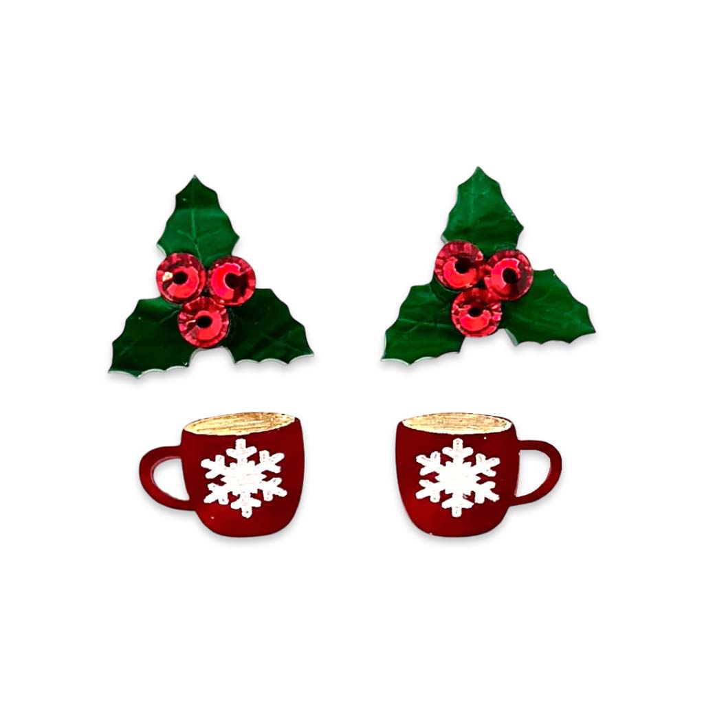 Christmas Stud Earrings Set By Wintersheart