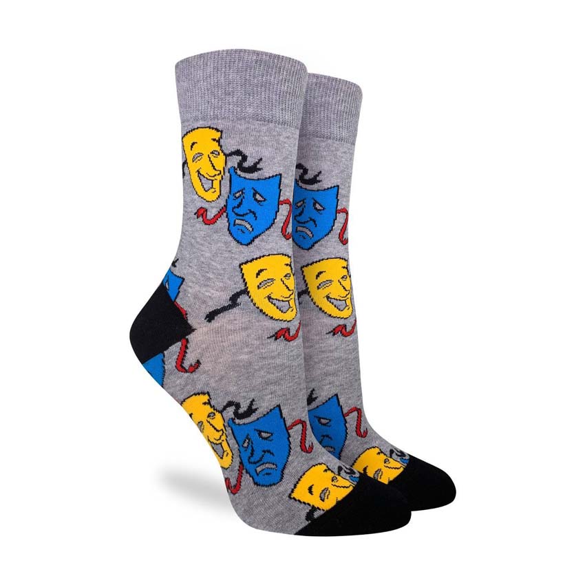 Women's Comedy And Tragedy Drama Socks