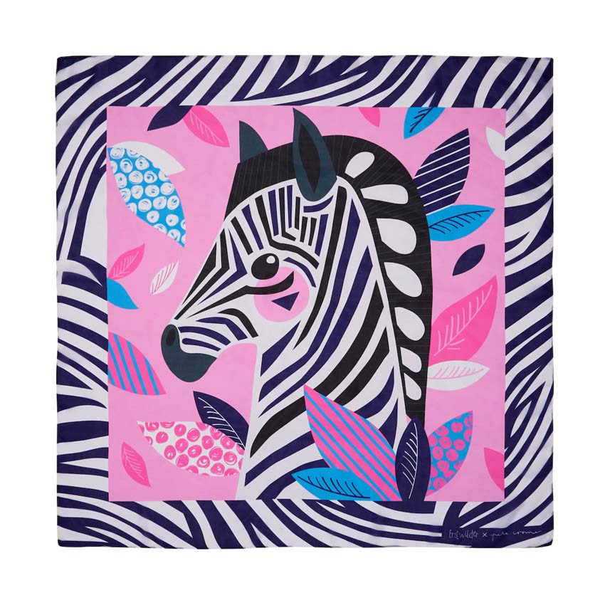The Zealous Zebra Square Scarf By Erstwilder X Pete Cromer